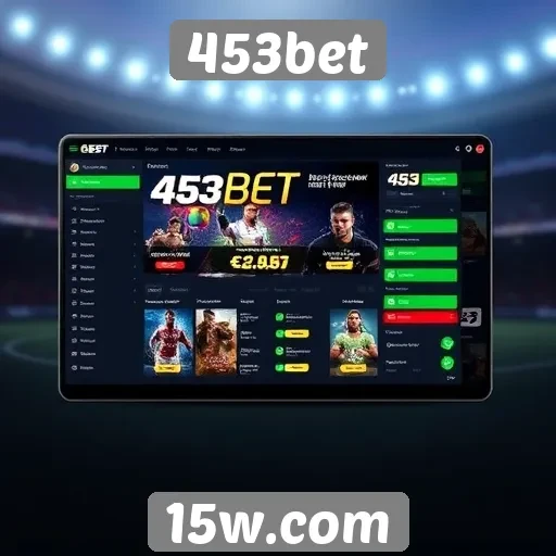 Detalhes sobre a interface do site 453bet